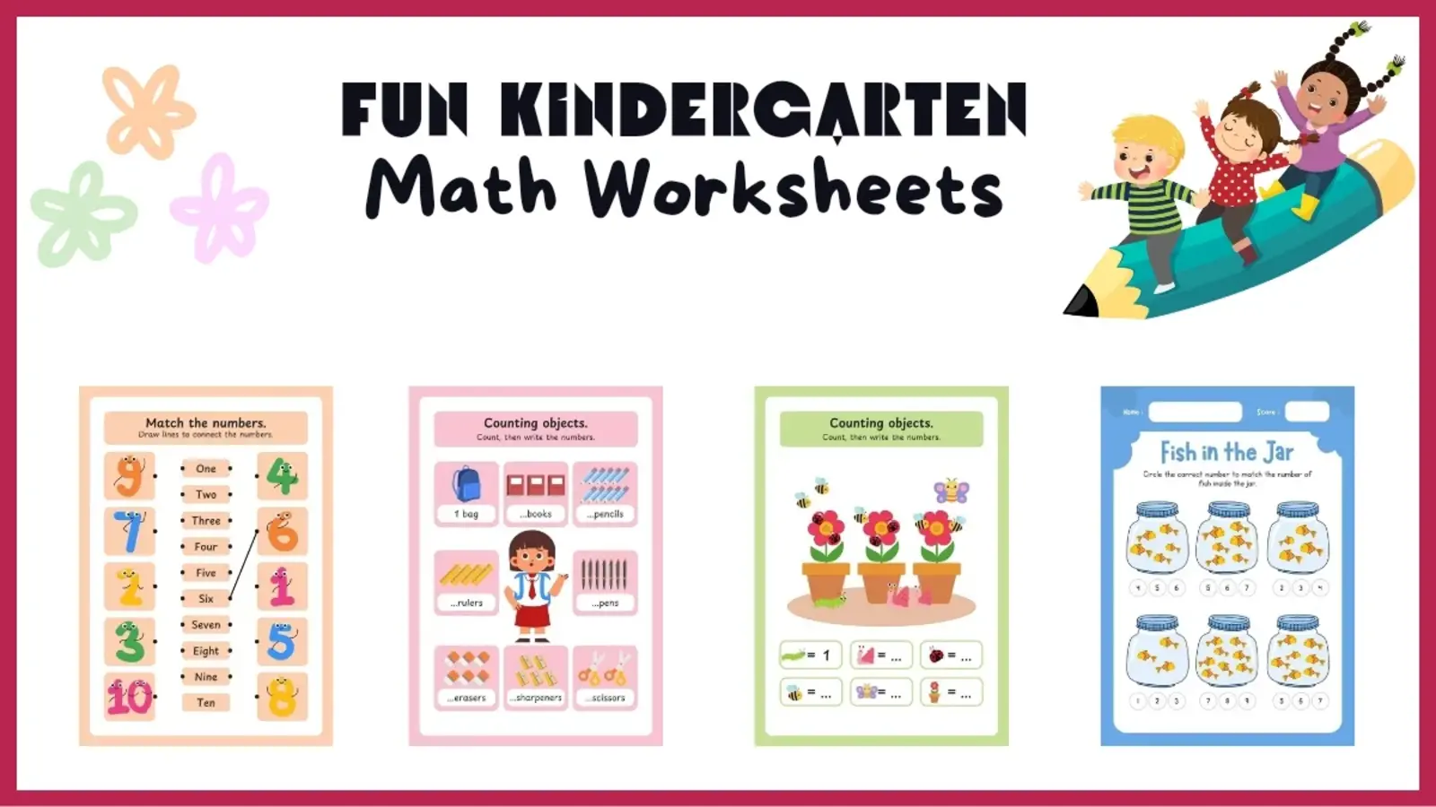 Fun kindergarten math worksheets